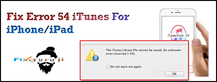 error 54 itunes