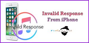 invalid response from iphone