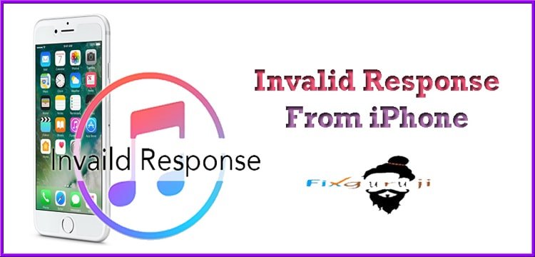 invalid response from iphone