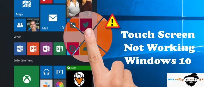 touch screen not working windows 10
