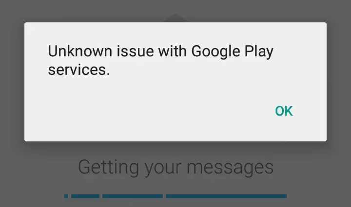 Google Play Services Error