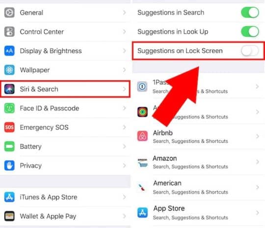 Turning Off Siri Suggestions