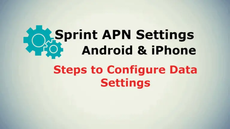 Sprint APN settings