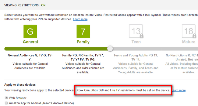 Set-Up The Viewing Restriction