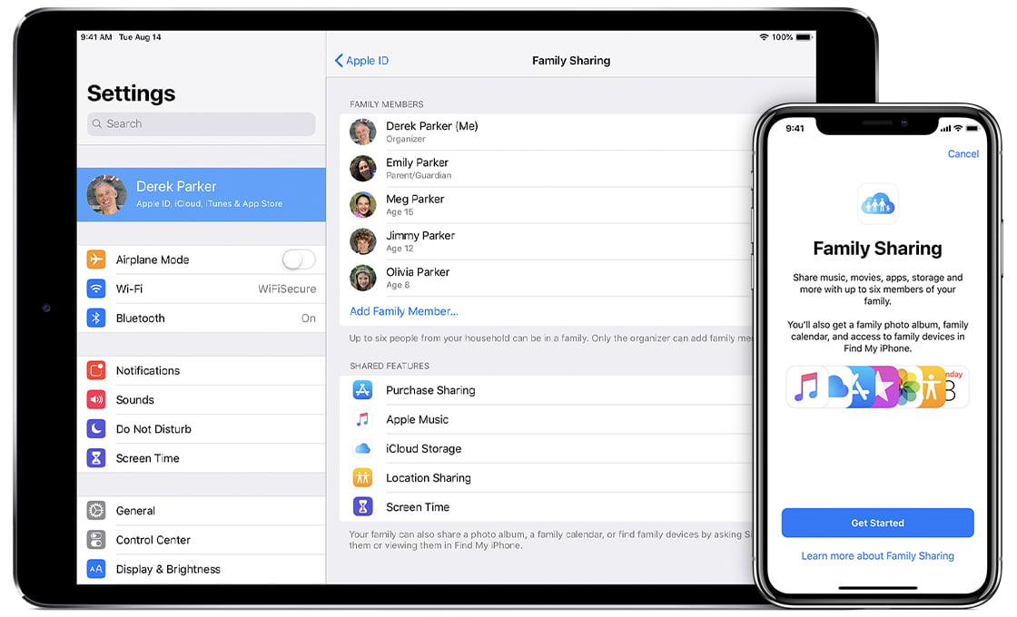 family sharing on iphone
