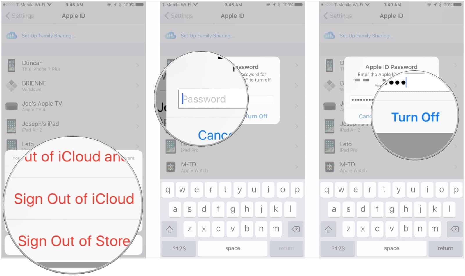 Signing In and Out of iCloud