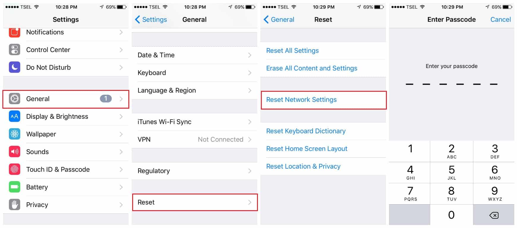 Recognized Wi-Fi networks from your iPhone