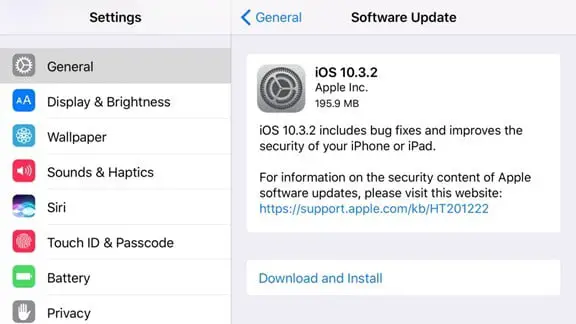 Update the system software of your device
